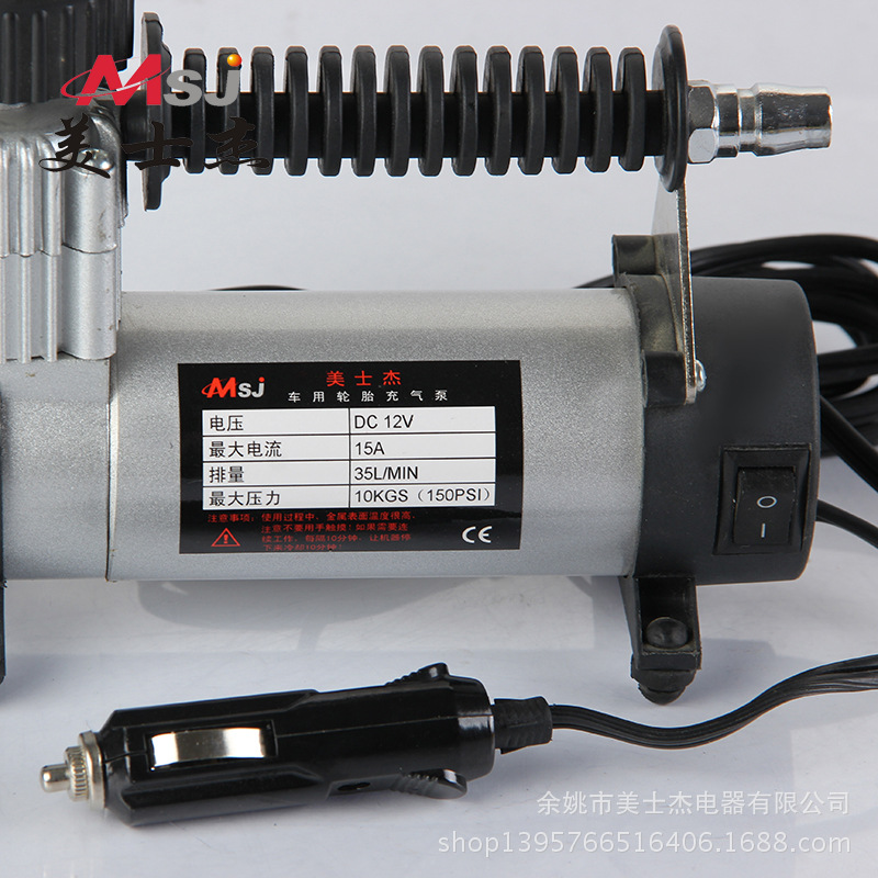 汽車金屬車載充氣泵 12V強(qiáng)力打氣泵，配工具箱補(bǔ)胎套裝，讓出行更安心